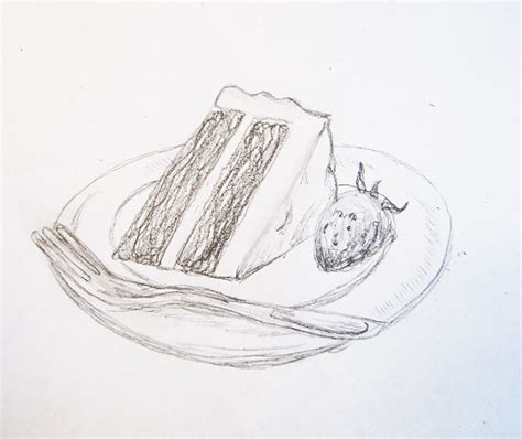 Slice Of Cake Drawing At Explore Collection Of