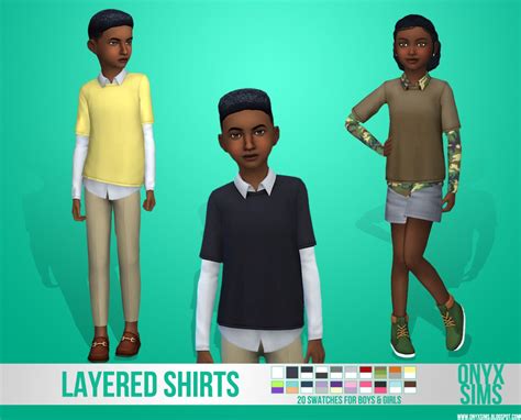 Sims4mm — Onyxsims Layered Shirts For Kids This Shirt Sims 4 Cc