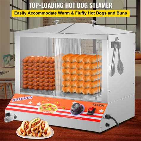 Vevor Hot Dog Steamer Top Load Hut Steamer For 100 Hot Dogsand48 Buns