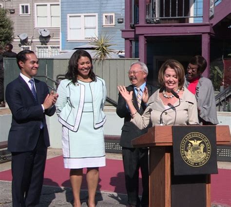 She is from the 'democratic' political party and is the 45th mayor of san francisco. U.S. Rep. Nancy Pelosi, HUD's Castro, BOS President London ...