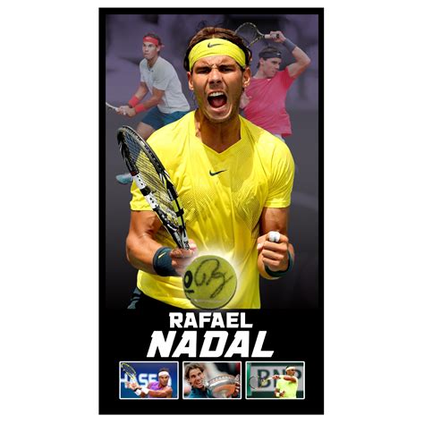 Tennis Rafael Nadal Signed And Framed Tennis Ball Taylormade