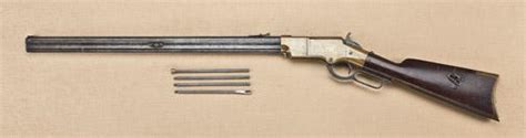1860 Henry Rifle 44 Rimfire Caliber Brown Patina Finish Good Wood