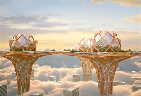 City In The Sky Futuristic Flower Towers Soar Above Modern