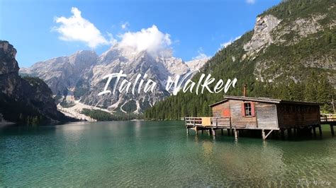 4k Morning Walking In The Lake Braies Dolomite Lakes 브라이에스 호수 산책