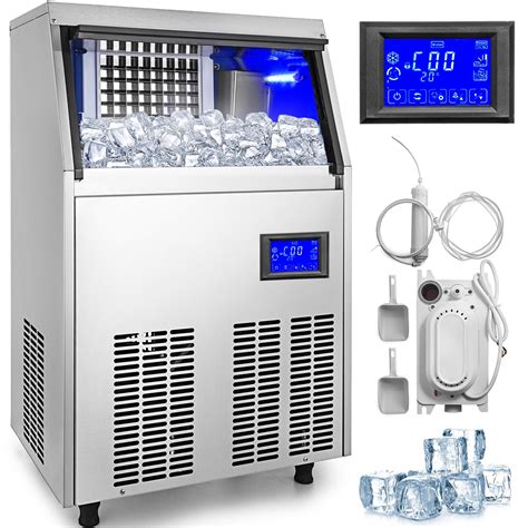bentism commercial ice maker machine 110 120lb 24h freestand ice cube machine 40pcs