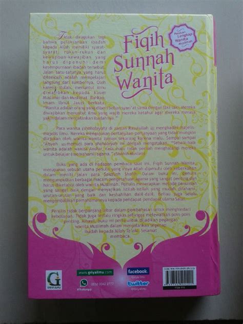 Antara lain yang kita lihat dalam petikan berikut ini. Buku Fiqih Sunnah Wanita Segala Hukum Fiqih Berkaitan Wanita