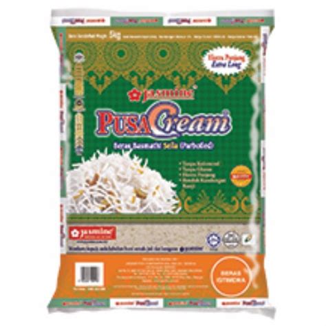 Jasmine dan nasi basmati secara alami sangat rendah sodium, mengandung 0 sampai sajian nasi basmati putih setebal 1/4 cangkir berisi 170 kalori, dan beras basmati coklat. SmartShopper > Jasmine Pusa Cream Basmathi Rice 5KG