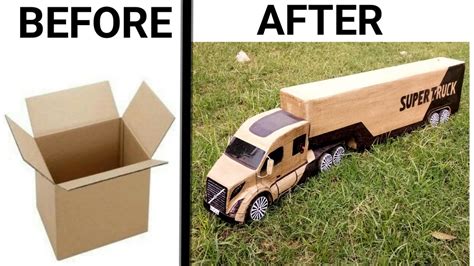 Amazing How To Make Cardboard Truck Powerful Cardboard Container Truck