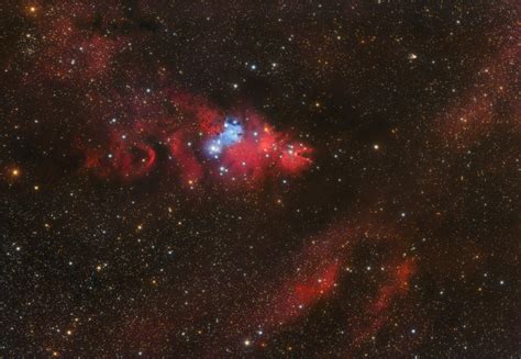 Widefield Christmas Tree Cluster Cone Nebula Hubbles Variable Nebula