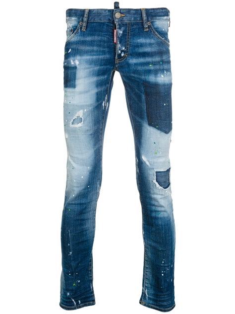 Dsquared2 Regular Clement Jeans Blue Blue Pants Men Designer