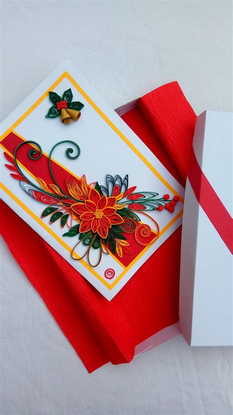 Quilled Art Card Holiday T Card Paper Quilling Card Etsy