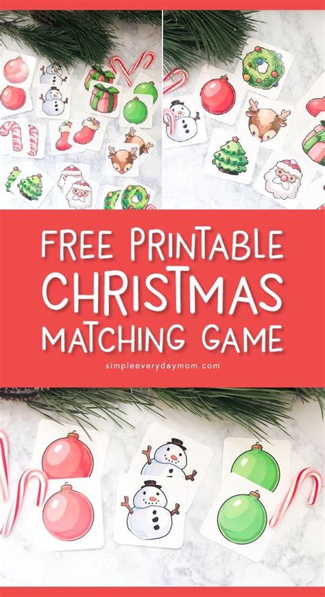 Free Printable Christmas Matching Game For Kids Printable Christmas