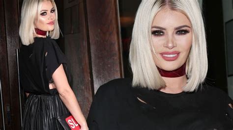 Towies Chloe Sims Suffers Unfortunate Nipple Slip As Boob Manages To Poke Through Slashed Dress