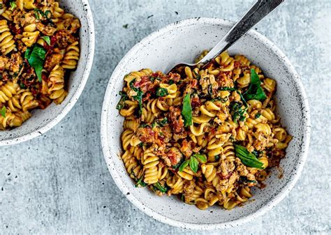 Here are five ground turkey recipes made in the instant pot. Instant Pot Creamy Tomato Pasta with Ground Turkey & Spinach | Recipe in 2020 | Creamy tomato ...