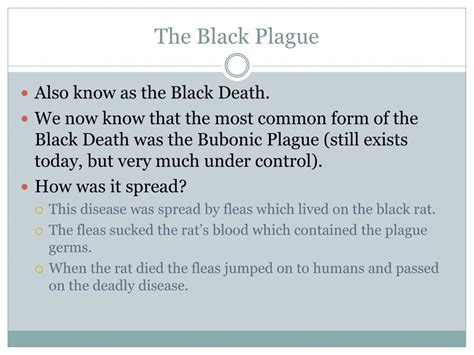 Ppt The Black Plague Powerpoint Presentation Free Download Id1554703