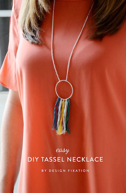 How To Easy Diy Tassel Fringe Necklace Design Fixation