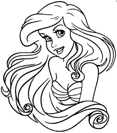 Desenho Da Ariel Para Pintar