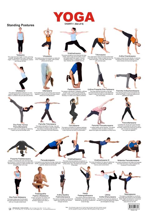 Standing Postures Chart Ejercicios De Yoga Posturas De Yoga