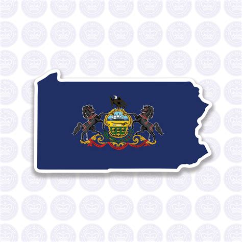 Pennsylvania Decal Pa State Flag Decal Pennsylvania State Etsy
