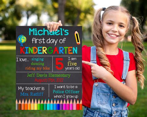 First Day Of School Sign Printable Editable First Day Of Etsy