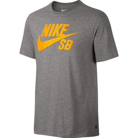 Buy Nike Logo T Shirt Dark Grey Heatherlaser Orange