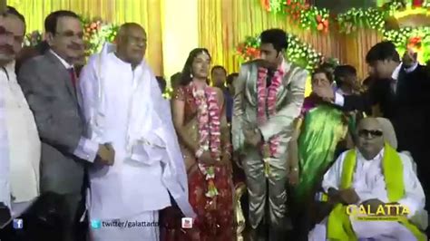 Celebrities At Arulnithi Keerthana Wedding Reception Youtube