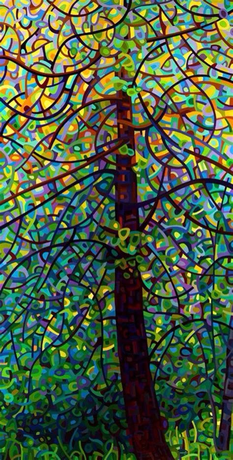 Tree Color Cubism Art Abstract Landscape Painting