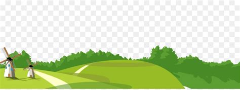 cartoon animation cartoon forest road background material png