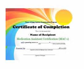 Certificate Of Completion Template Editable Msword Document