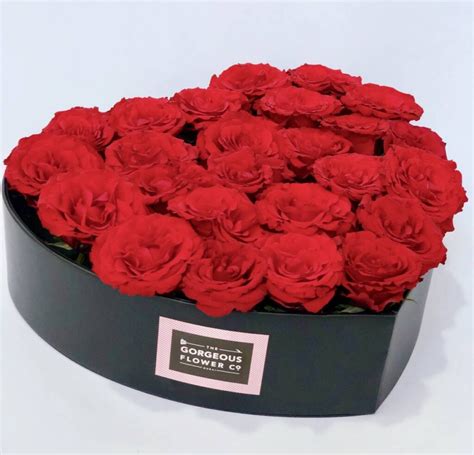 Gorgeous Heart Rose Box The Gorgeous Flower Company