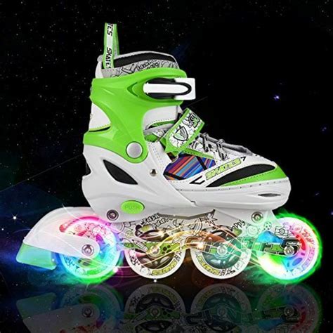 For the trainer class, see roller skater (trainer class). Inline Skates Adjustable Kids Boys Skates with Light up ...