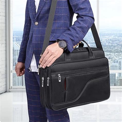 Laptop Bag Expandable Briefcase Computer Bag Men Women Temu