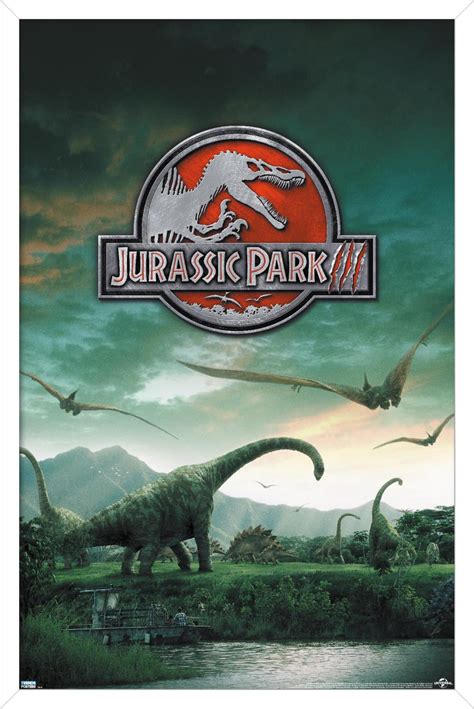 Jurassic Park 3 Dinosaurs Wall Poster 22375 X 34 Framed