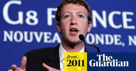 Facebook Founder Zuckerberg Tells G8 Summit Dont Regulate The Web