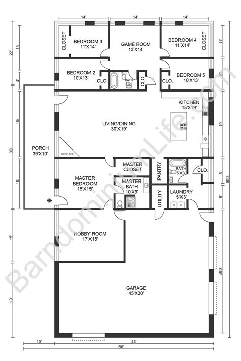 The Absolute Best 5 Bedroom Barndominium Floor Plans Barndominium