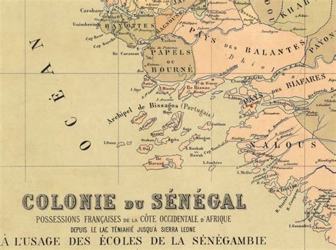Old Map Of Senegal 1884 Vintage Map Wall Map Print Vintage Maps And
