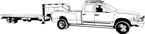 Dually Trailer Pickup Truck Offroad Lifted Svg Clipart Files Etsy