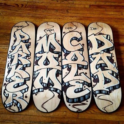 Buy 3 Get 1 Free Bulk Custom Graffiti Skateboard Deck Wall Art Etsy