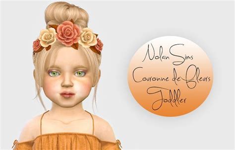 Sims 4 Ccs The Best Nolan Sims Flower Crown Toddler Version By Sims