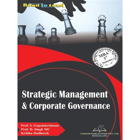 Strategic Management And Corporate Governance Mba 3 Semester Third Semester