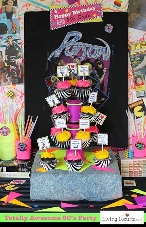 Awesome 80s Birthday Party Ideas 1980s Party Printables