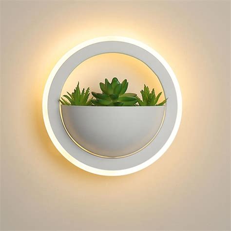 Creative Modern Wall Lights Plant Sconce Acrylic Nordic Indoor Led Lamp