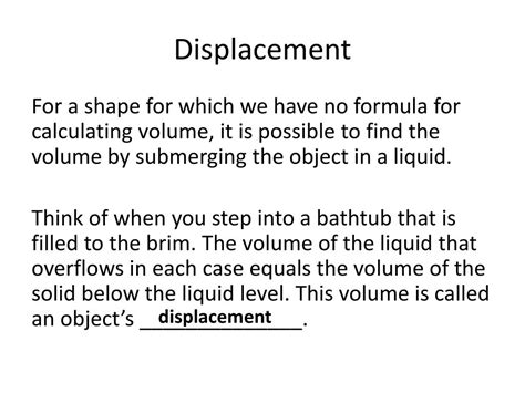 Ppt Volume And Displacement Powerpoint Presentation Free Download