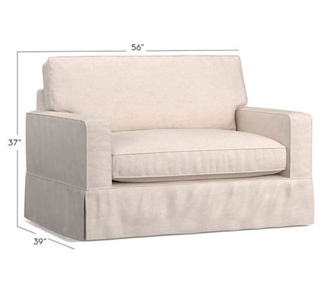 Pb Comfort Square Arm Slipcovered Twin Sleeper Sofa With Memory Foam