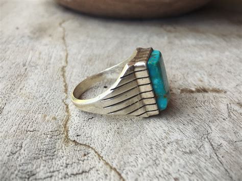 Men S Ring Size Sterling Silver Turquoise Jewelry Native American