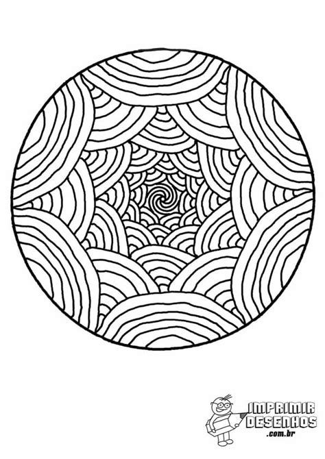 Mandala De Círculos Para Colorir Imprimir Desenhos