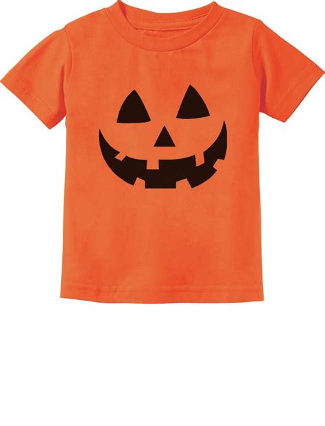 Jack O Lantern Geeky Pumpkin Face Shirt Halloween Toddler Kids Graphic
