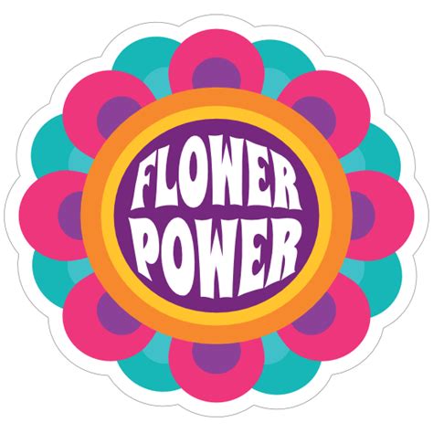 Flower Power Hippie Sticker