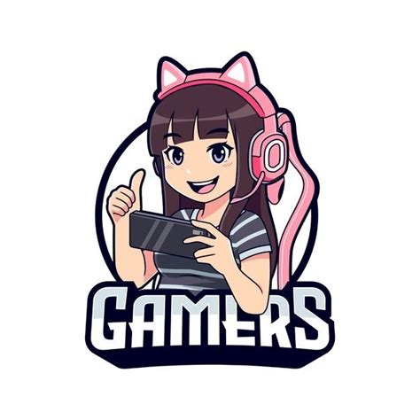 Premium Vector Cute Gamer Girl Cartoon Playing On Smartphone Esport
