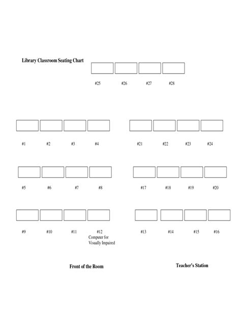 classroom seating chart template fillable